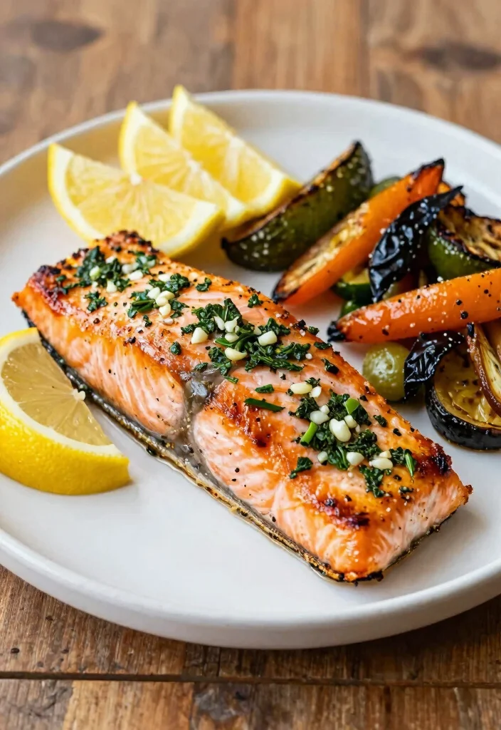 18 Mediterranean Diet Lunch Meal Prep Recipes - 16. Herb and Garlic Roasted Salmon 1