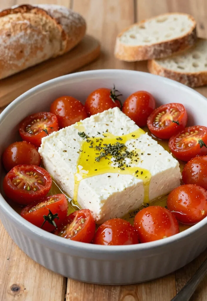 18 Mediterranean Diet Side Dishes That Go With Any Meal - 11. Baked Feta with Tomatoes 1