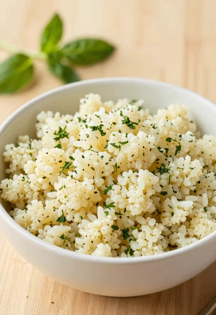 18 Mediterranean Diet Side Dishes That Go With Any Meal - 18. Cauliflower Rice with Herbs 1