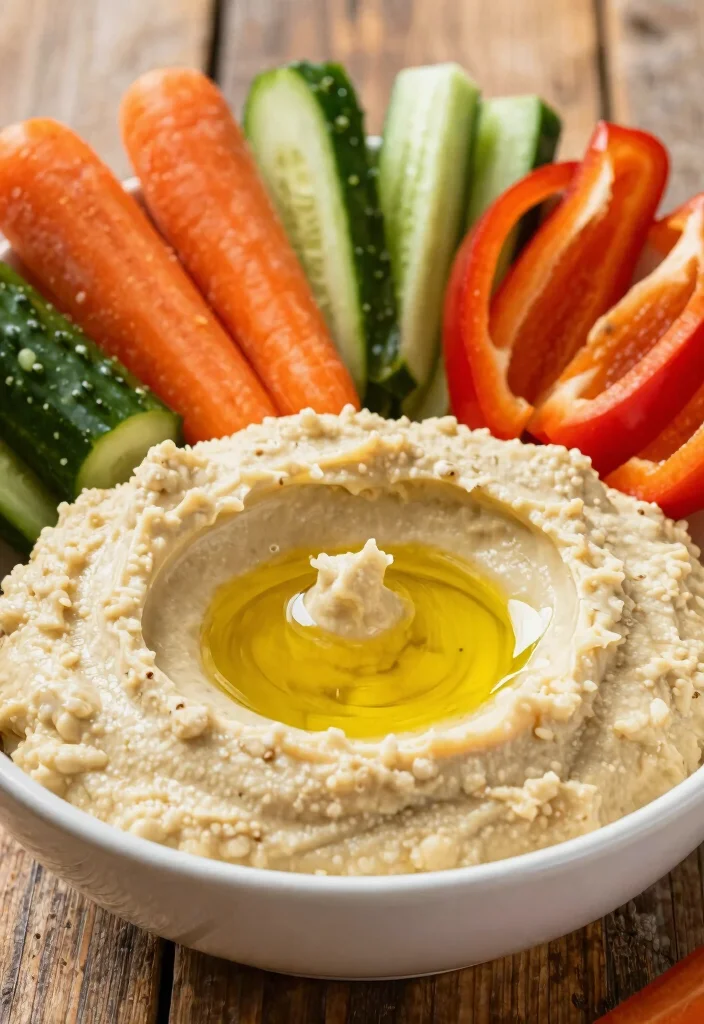 18 Mediterranean Diet Snack Recipes for Healthy Cravings - 1. Classic Hummus with Veggies 1