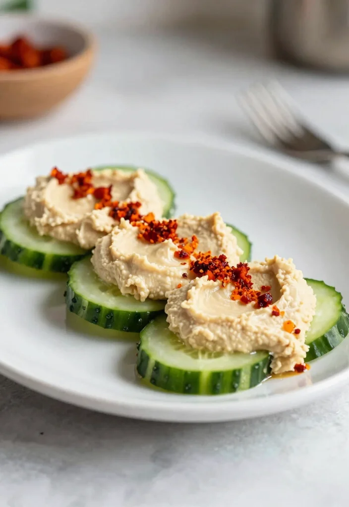 18 Mediterranean Diet Snack Recipes for Healthy Cravings - 11. Cucumber and Hummus Bites 1