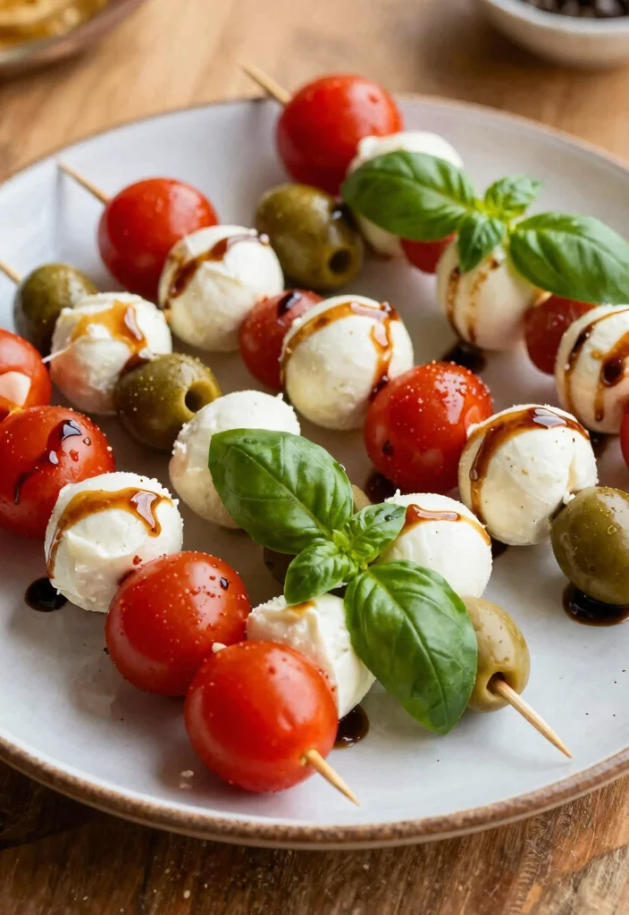 18 Mediterranean Diet Snack Recipes for Healthy Cravings - 8. Mediterranean Antipasto Skewers 1