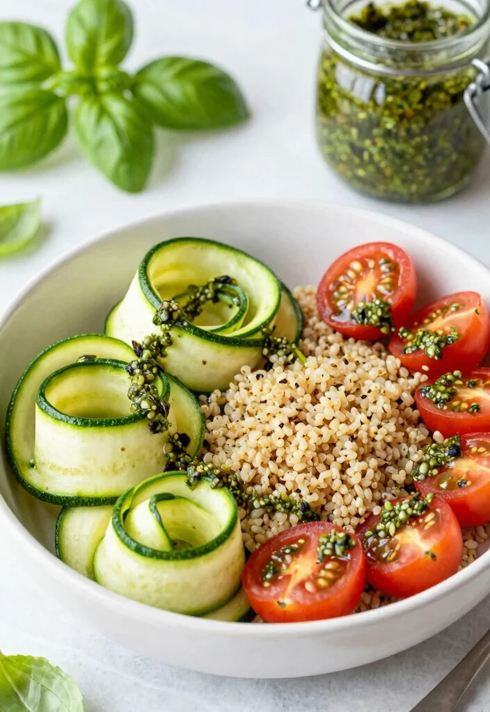 18 Mediterranean Grain Bowl Recipes for Clean Eating - 10. Zucchini Noodle & Grain Bowl 1