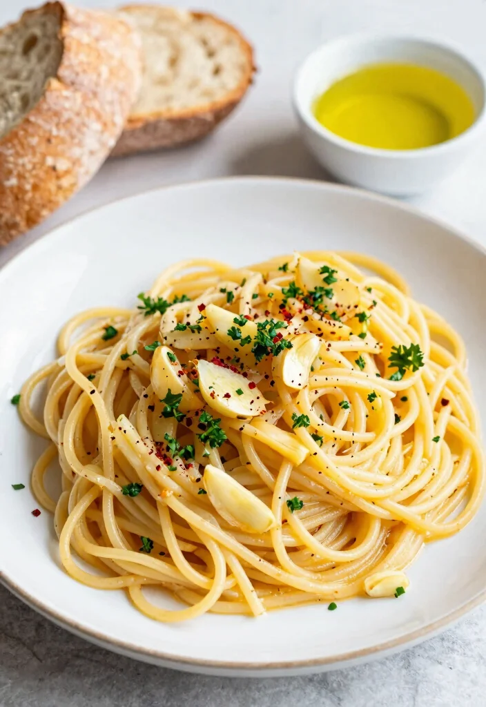 18 Mediterranean Pasta Dishes Packed With Flavor - 13. Garlic and Olive Oil Spaghetti (Aglio e Olio) 1