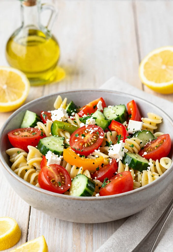 18 Mediterranean Pasta Dishes Packed With Flavor - 3. Mediterranean Vegetable Pasta Salad 1