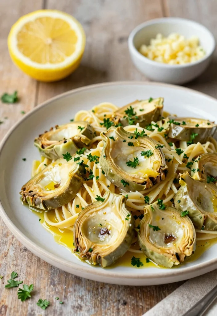 18 Mediterranean Pasta Dishes Packed With Flavor - 4. Lemon Garlic Artichoke Pasta 1