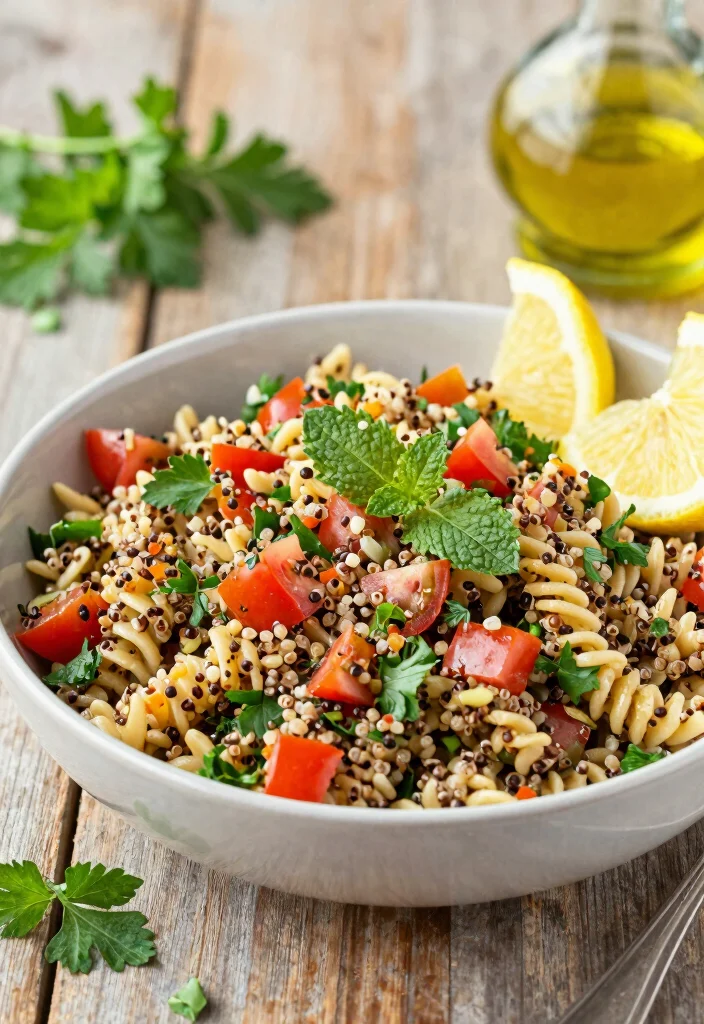 18 Mediterranean Pasta Salad Recipes for Healthy Meals - 1. Quinoa Tabbouleh Pasta Salad 1