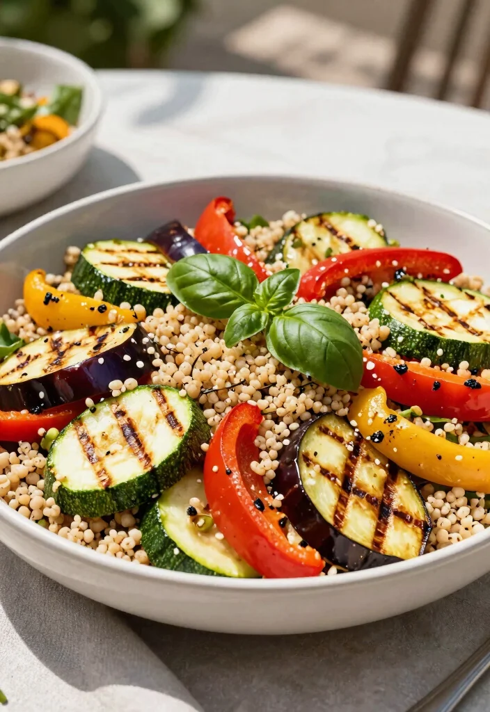 18 Mediterranean Pasta Salad Recipes for Healthy Meals - 11. Grilled Vegetable and Quinoa Salad 1