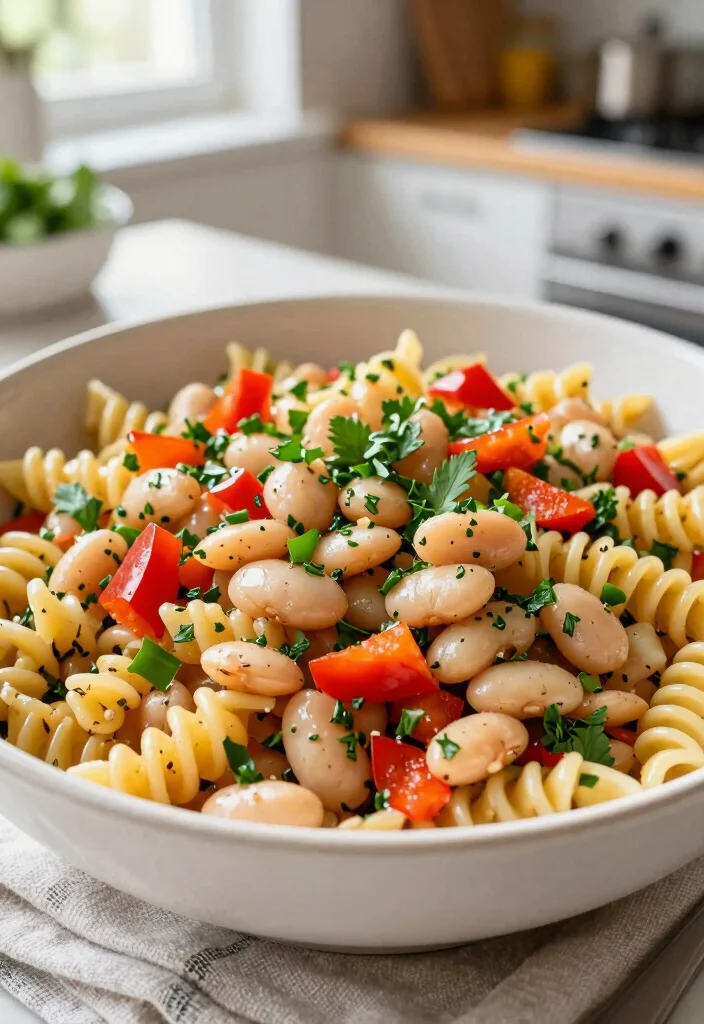 18 Mediterranean Pasta Salad Recipes for Healthy Meals - 15. Mediterranean Bean Pasta Salad 1