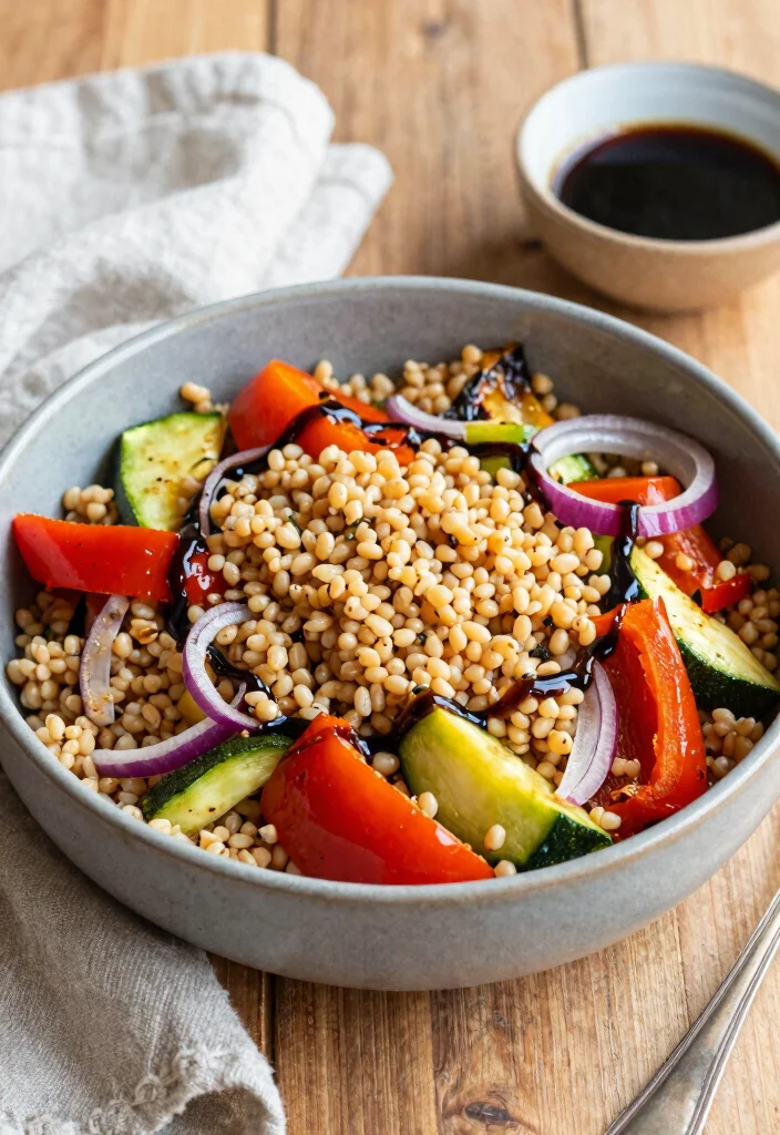 18 Mediterranean Pasta Salad Recipes for Healthy Meals - 3. Farro and Roasted Vegetable Salad 1