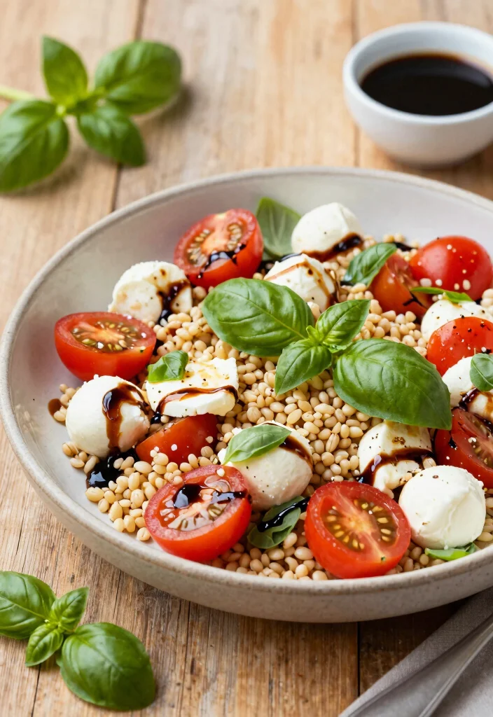18 Mediterranean Pasta Salad Recipes for Healthy Meals - 9. Caprese Pasta Salad with Ancient Grains 1