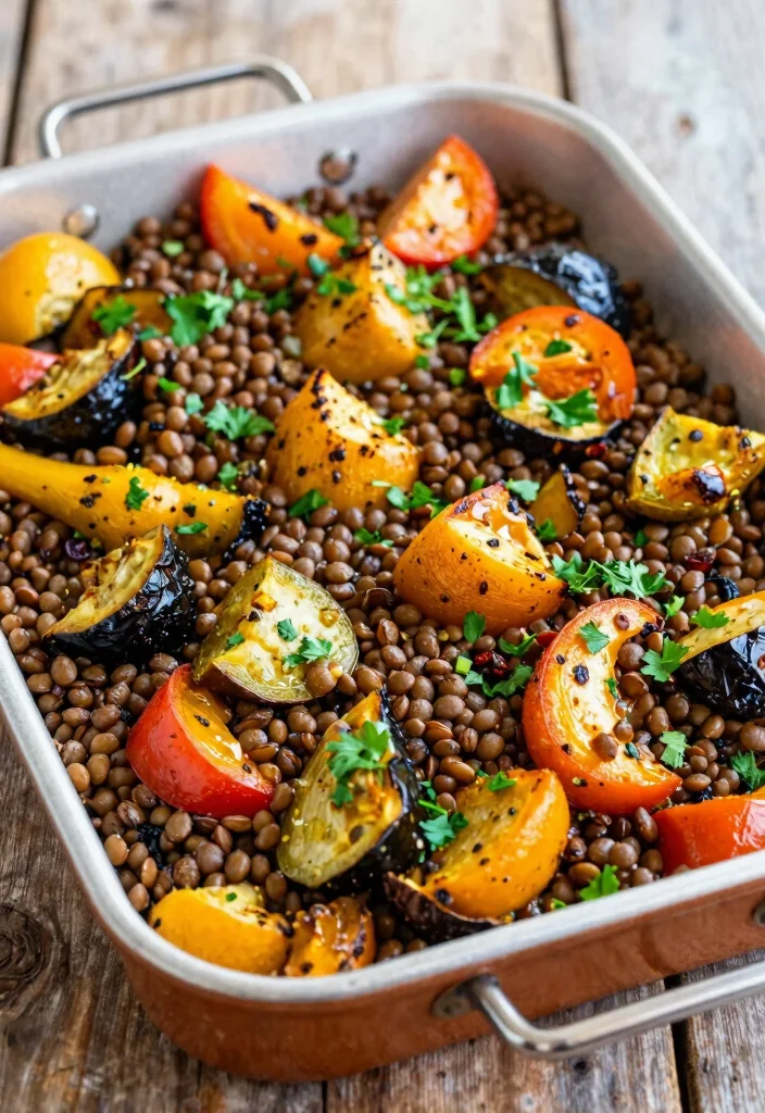 18 Mediterranean Sheet Pan Recipes for Busy Nights - 10. Mediterranean Lentil Sheet Pan Salad 1