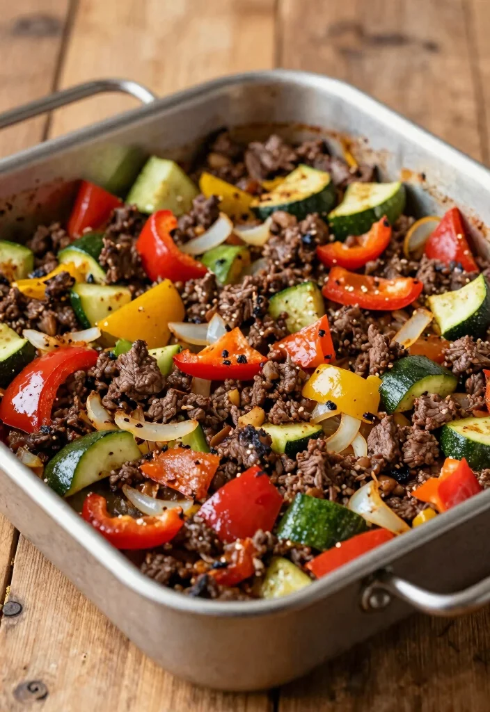 18 Mediterranean Sheet Pan Recipes for Busy Nights - 13. Mediterranean Beef & Vegetable Bake 1