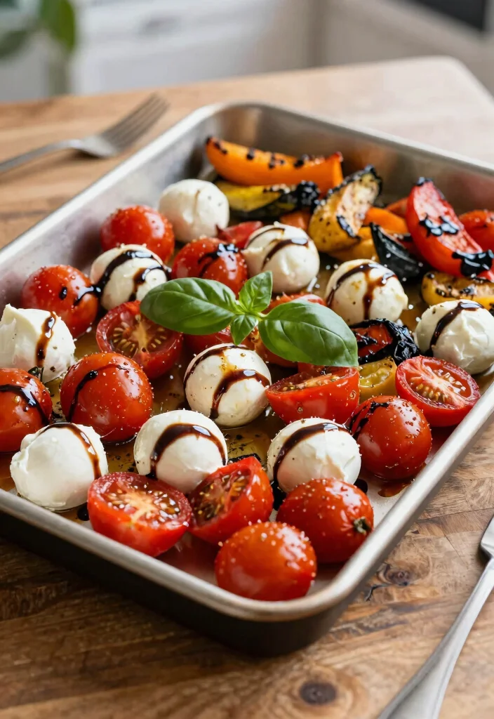 18 One-Pan Mediterranean Recipes for Easy Cleanup - 12. Caprese Sheet Pan Dinner 1