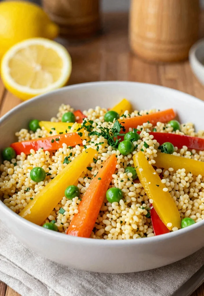 18 One-Pan Mediterranean Recipes for Easy Cleanup - 4. Lemon Garlic Couscous with Veggies 1
