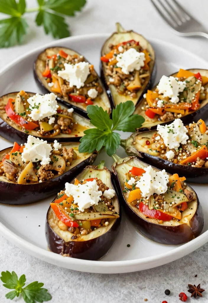 18 Slow Cooker Mediterranean Diet Dinner Recipes - 12. Mediterranean Style Stuffed Eggplant 1