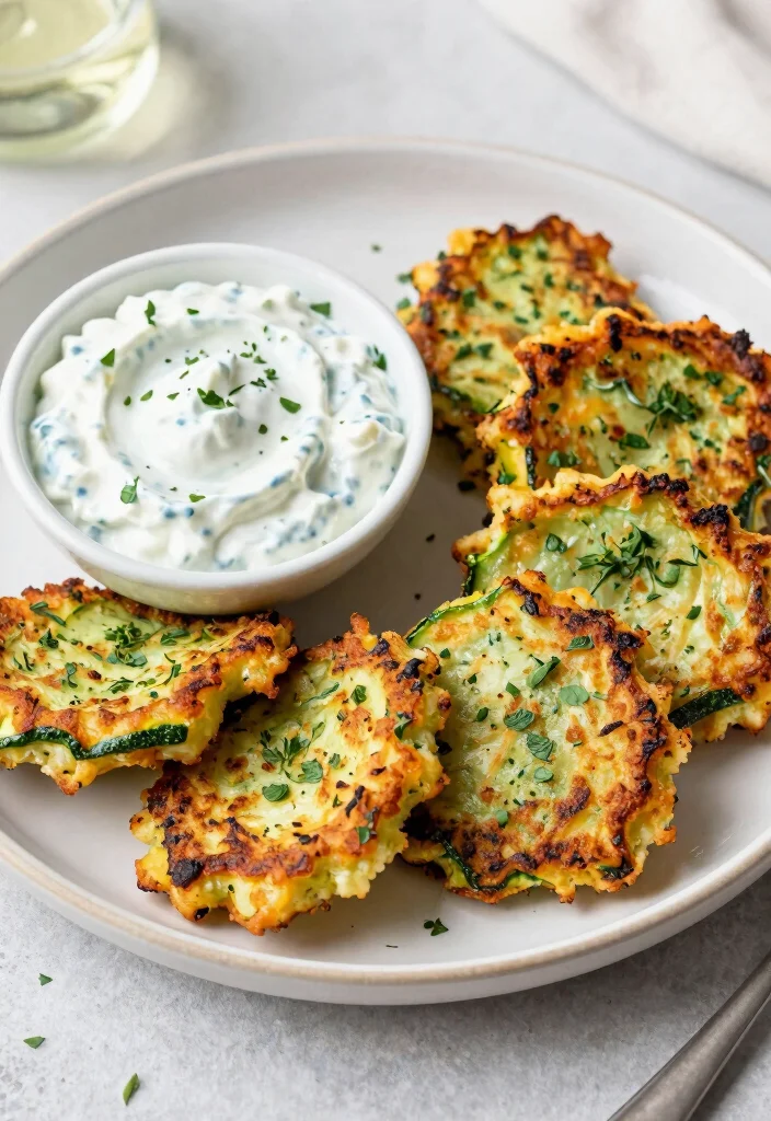 18 Slow Cooker Mediterranean Diet Dinner Recipes - 16. Zucchini Fritters with Tzatziki 1