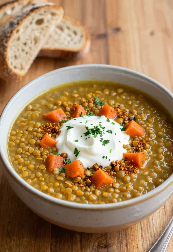 18 Slow Cooker Mediterranean Diet Dinner Recipes - 7. Spicy Mediterranean Lentil Soup 1