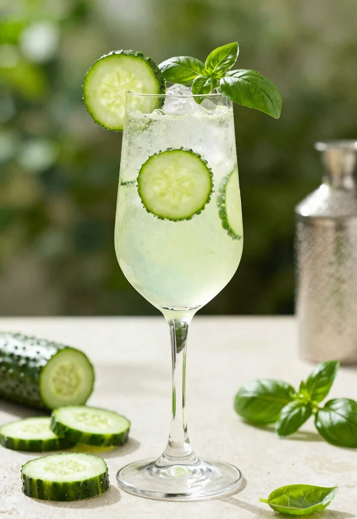 19 French 75 Cocktail Recipes from Classic to Creative - 3. Cucumber Basil French 75 1