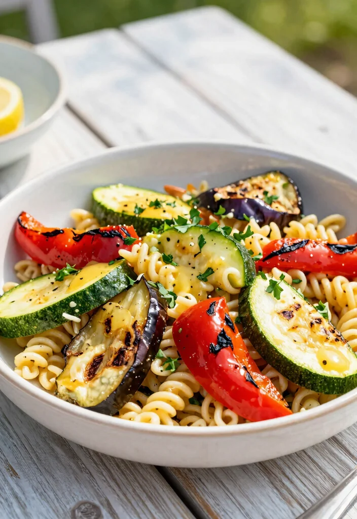 20 Best Mediterranean Diet Recipes for a Healthy Life - 13. Grilled Vegetable Pasta Salad 1