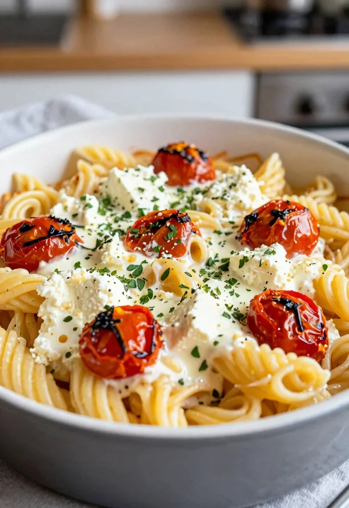 20 Best Mediterranean Diet Recipes for a Healthy Life - 16. Baked Feta Pasta 1