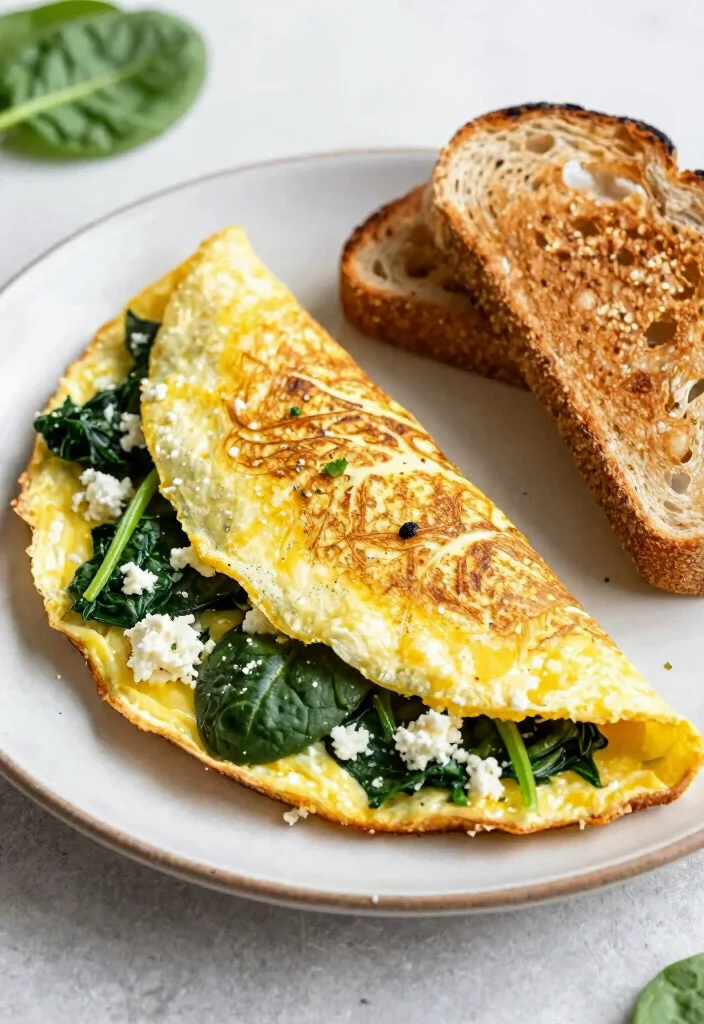 20 Best Mediterranean Diet Recipes for a Healthy Life - 19. Spinach and Feta Omelette 1