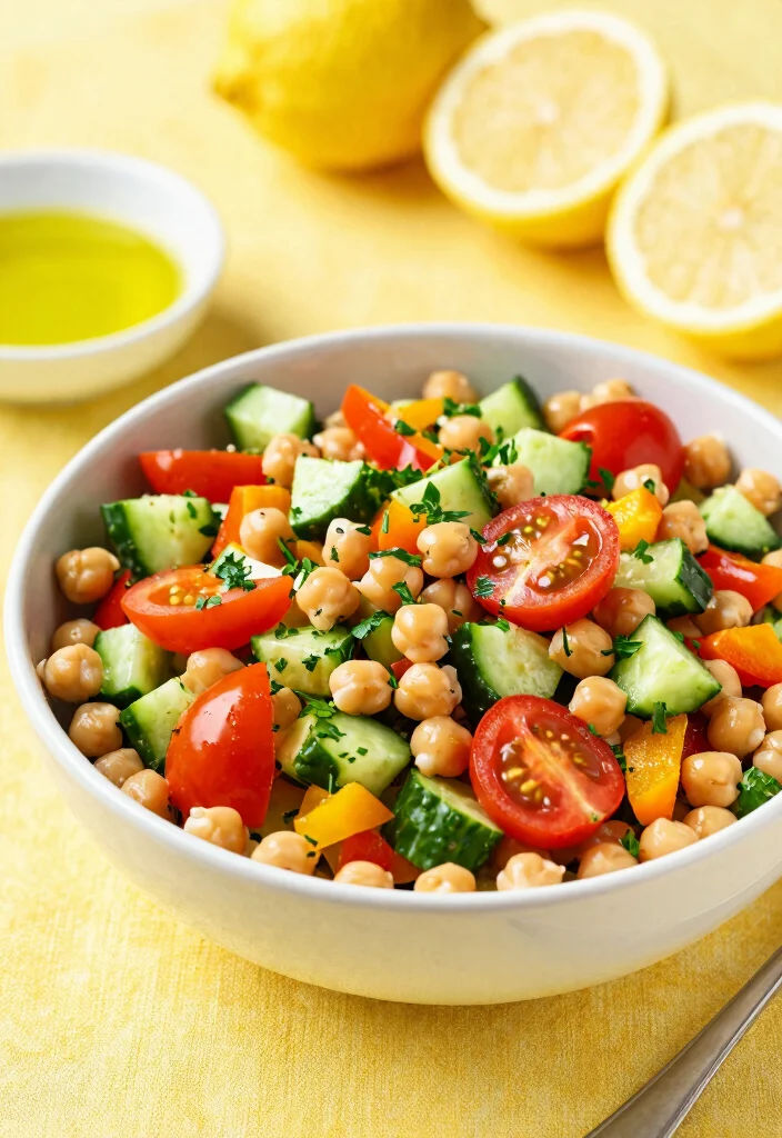 20 Easy Mediterranean Diet Dinner Recipes - 2. Mediterranean Chickpea Salad 1