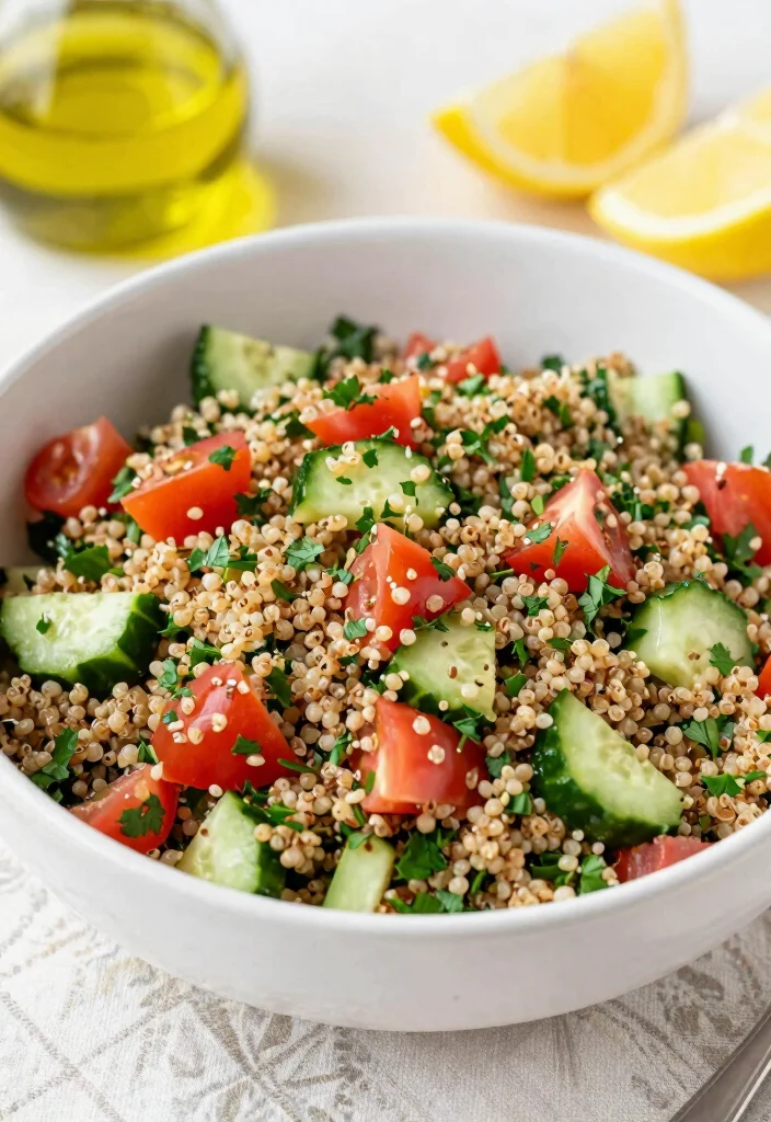 20 Easy Mediterranean Diet Dinner Recipes - 8. Quinoa Tabbouleh 1