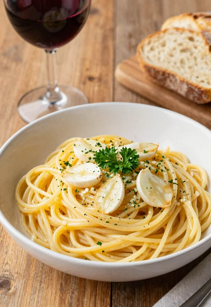 20 Easy Mediterranean Diet Dinner Recipes - 9. Spaghetti Aglio e Olio 1