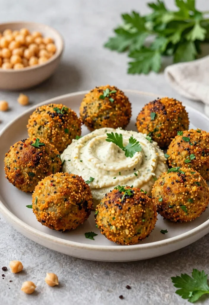 20 EatingWell Mediterranean Diet Recipes to Try - 7. Baked Falafel with Tahini Sauce 1
