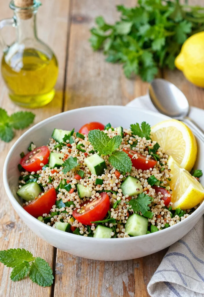 20 Greek Diet Plan Mediterranean Recipes to Try - 3. Quinoa Tabbouleh 1