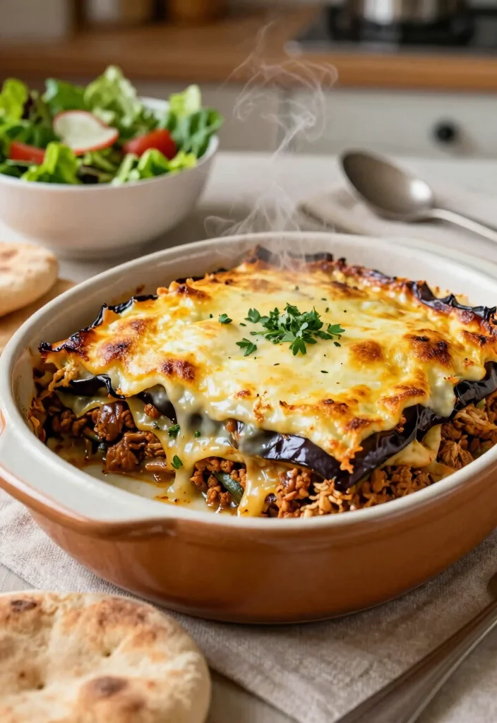 20 Greek Diet Plan Mediterranean Recipes to Try - 8. Moussaka with Eggplant 1