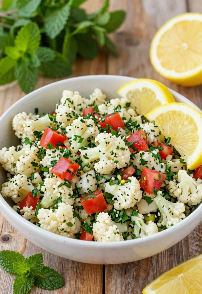 20 Healthy Mediterranean Dinner Recipes for Easy Weeknights - 14. Cauliflower Tabbouleh 1