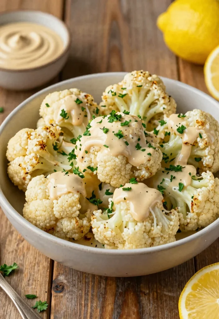 20 Healthy Mediterranean Recipes You’ll Want to Cook Weekly - 10. Roasted Cauliflower with Tahini Sauce 1