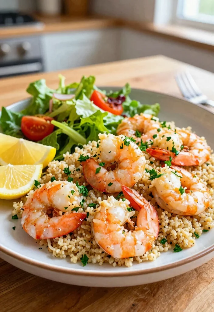 20 Healthy Mediterranean Recipes You’ll Want to Cook Weekly - 5. Lemon Garlic Shrimp with Quinoa 1
