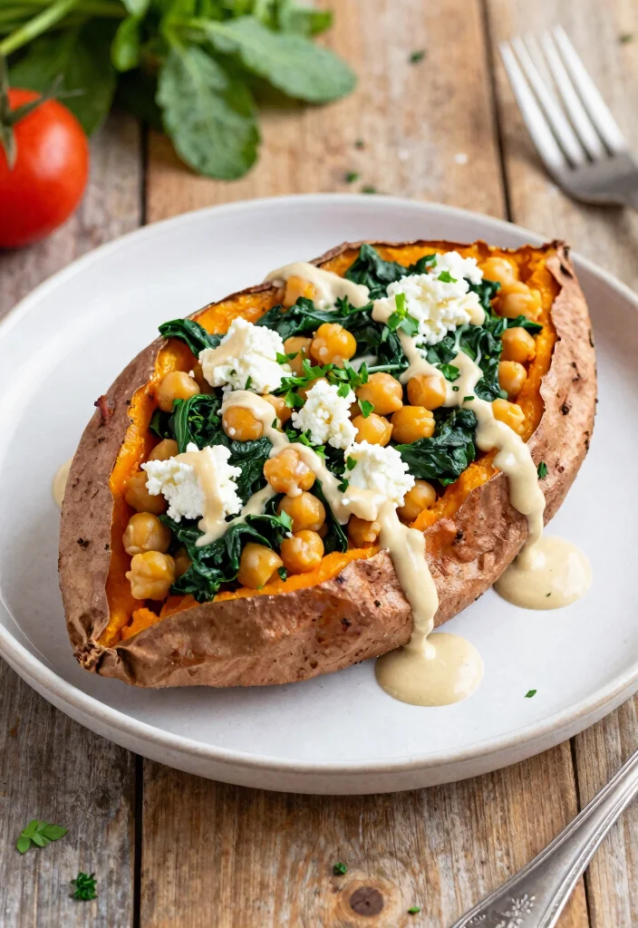 20 Heart-Healthy Mediterranean Recipes Doctors Recommend - 14. Mediterranean Stuffed Sweet Potatoes 1