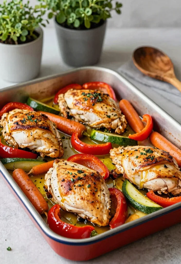 20 Mediterranean Chicken Recipes for Easy Dinners - 18. Mediterranean Chicken with Roasted Vegetables 1