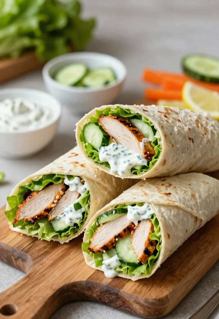 20 Mediterranean Chicken Recipes for Easy Dinners - 6. Mediterranean Chicken Wraps 1