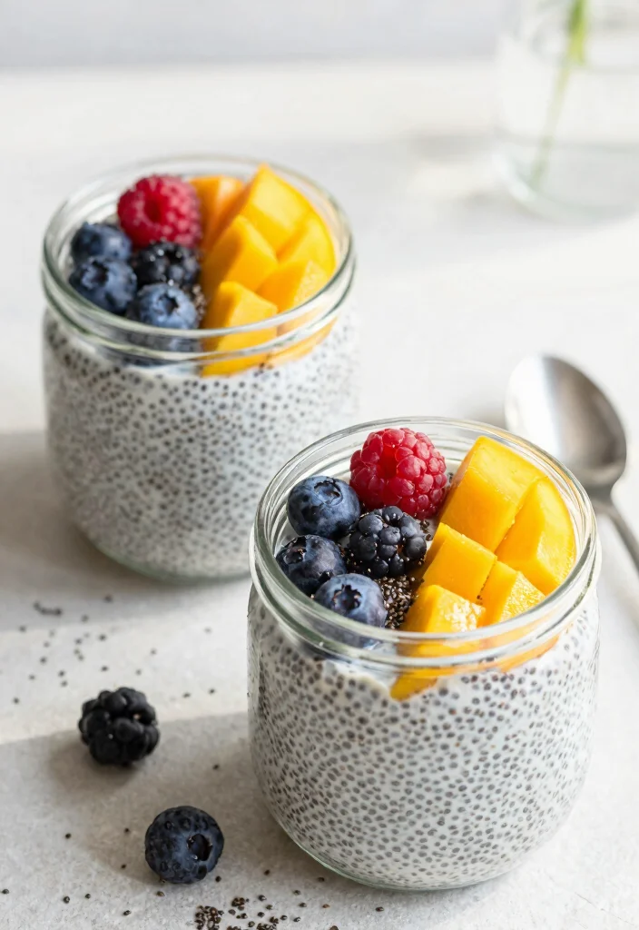 20 Mediterranean Diet Breakfast Ideas to Start Your Day - 12. Chia Seed Pudding with Fruits 1