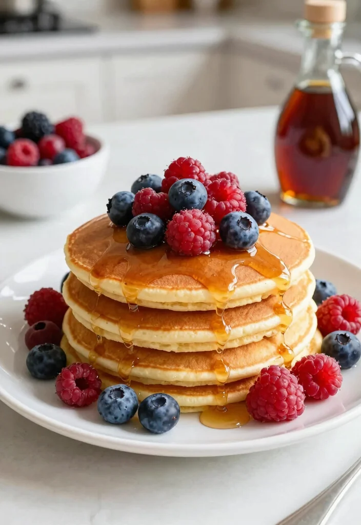 20 Mediterranean Diet Breakfast Ideas to Start Your Day - 20. Almond Flour Pancakes with Berries 1