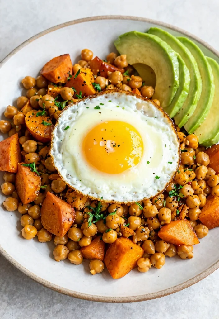20 Mediterranean Diet Breakfast Ideas to Start Your Day - 7. Sweet Potato and Chickpea Hash 1
