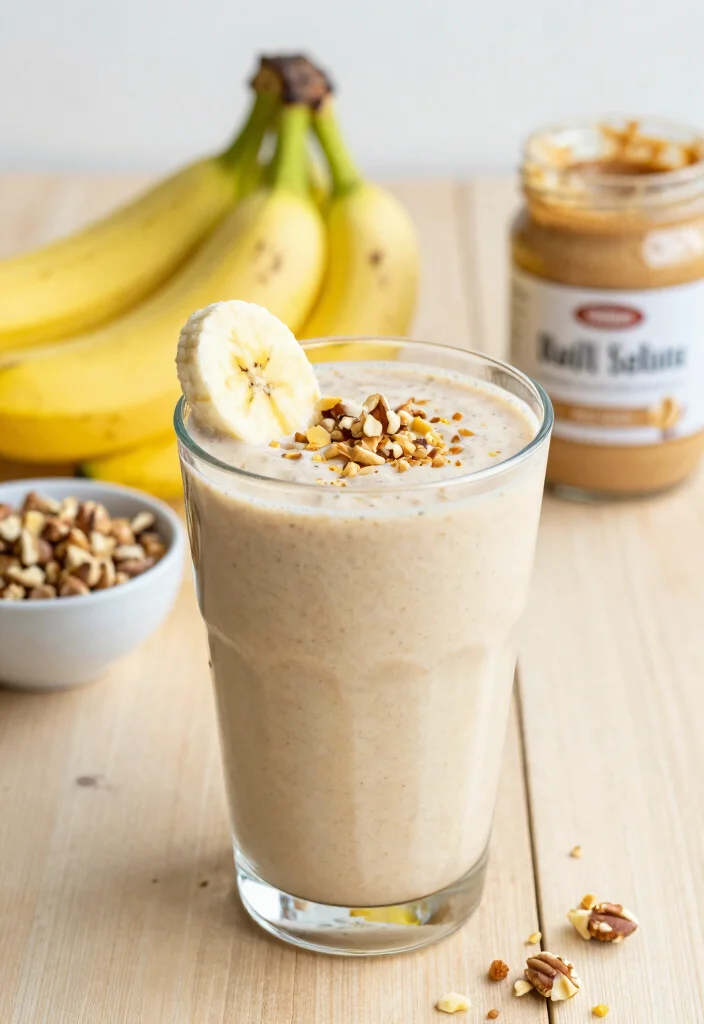 20 Mediterranean Diet Breakfast Ideas to Start Your Day - 8. Banana and Nut Butter Smoothie 1