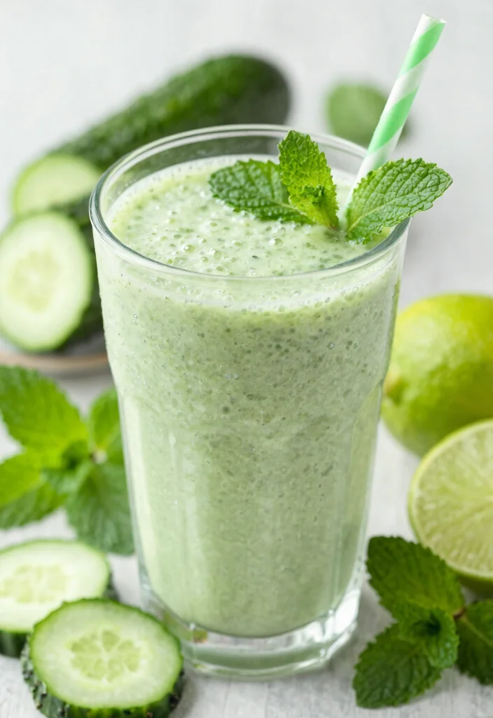 20 Mediterranean Diet Breakfast Recipes for Weight Loss - 10. Mediterranean Smoothie with Cucumber and Mint 1