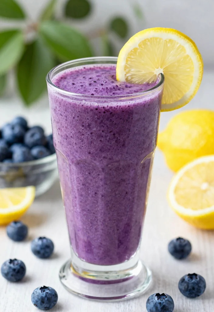 20 Mediterranean Diet Breakfast Recipes for Weight Loss - 17. Lemon Blueberry Smoothie 1