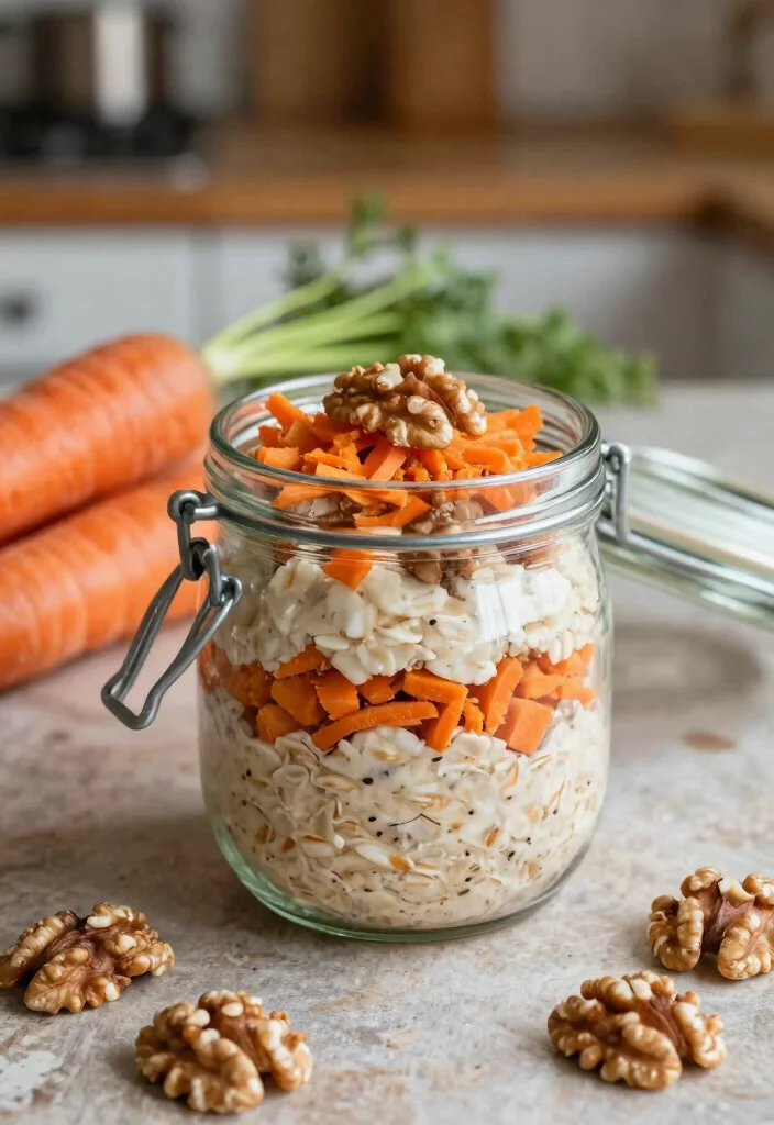 20 Mediterranean Diet Breakfast Recipes for Weight Loss - 19. Carrot Cake Overnight Oats 1