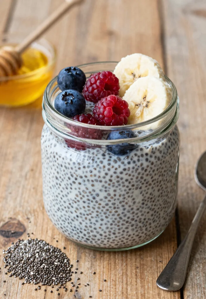 20 Mediterranean Diet Breakfast Recipes for Weight Loss - 8. Chia Seed Pudding with Almond Milk 1