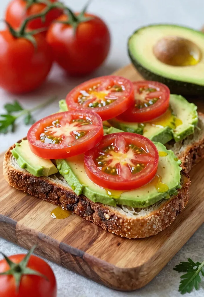 20 Mediterranean Diet Breakfast Recipes for Weight Loss - 9. Tomato and Avocado Toast 1