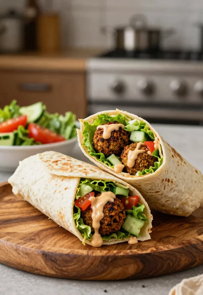 20 Mediterranean Diet Recipes for Beginners - 19. Falafel Wraps 1