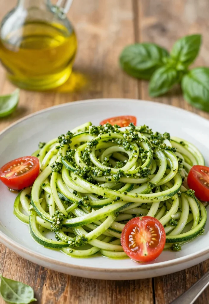 20 Mediterranean Diet Recipes for Beginners - 9. Zucchini Noodles with Pesto 1