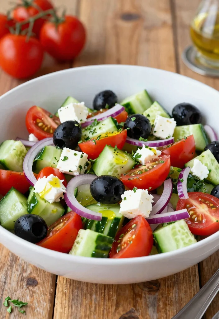 20 Simple Mediterranean Diet Recipes Anyone Can Make - 20. Simple Greek Salad 1